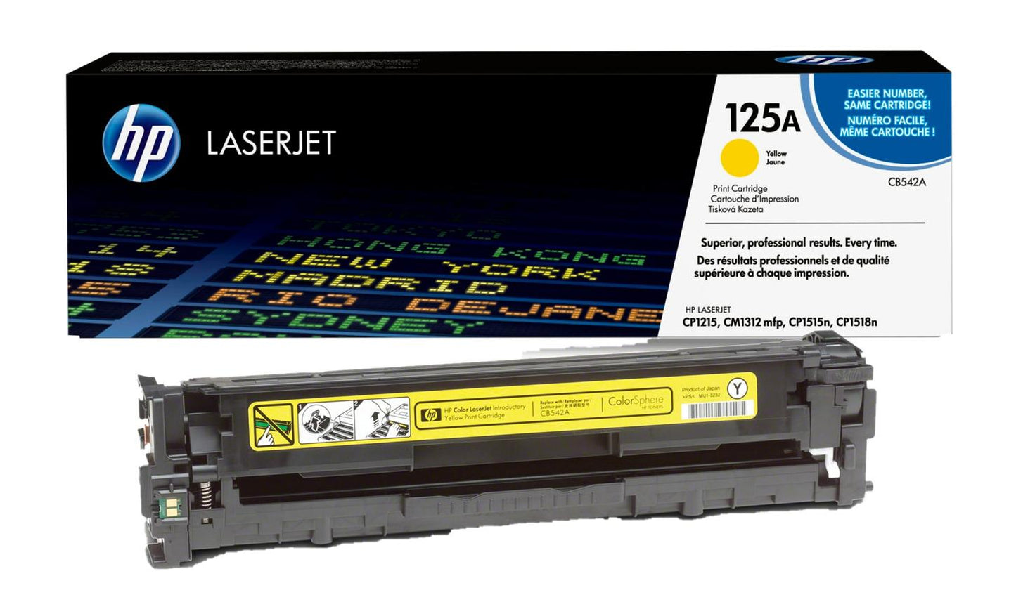 Toner HP 125A Yellow CB542A Original Haute Qualité pour LaserJet