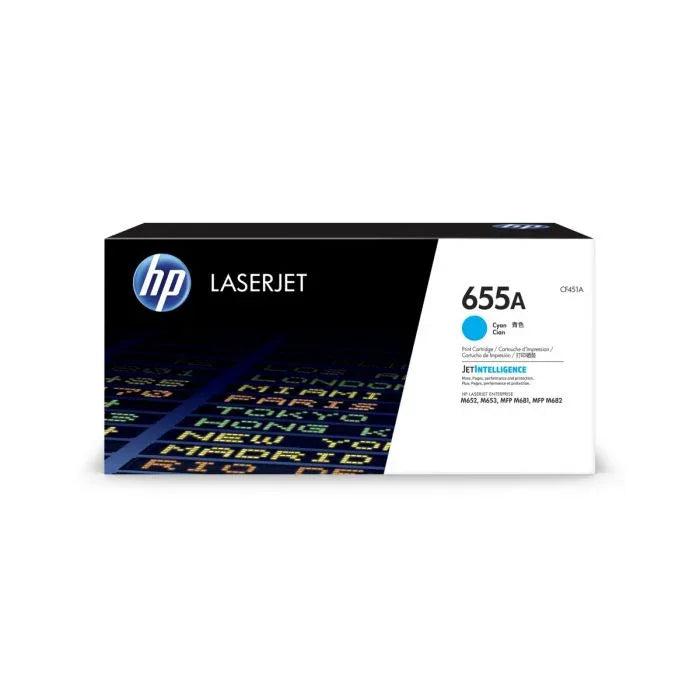 Toner HP 655A Cyan CF451A Original Haute Qualité pour LaserJet Enterprise