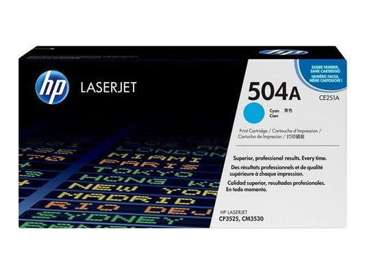 Toner HP 504A Cyan CE251A Original Haute Qualité pour LaserJet