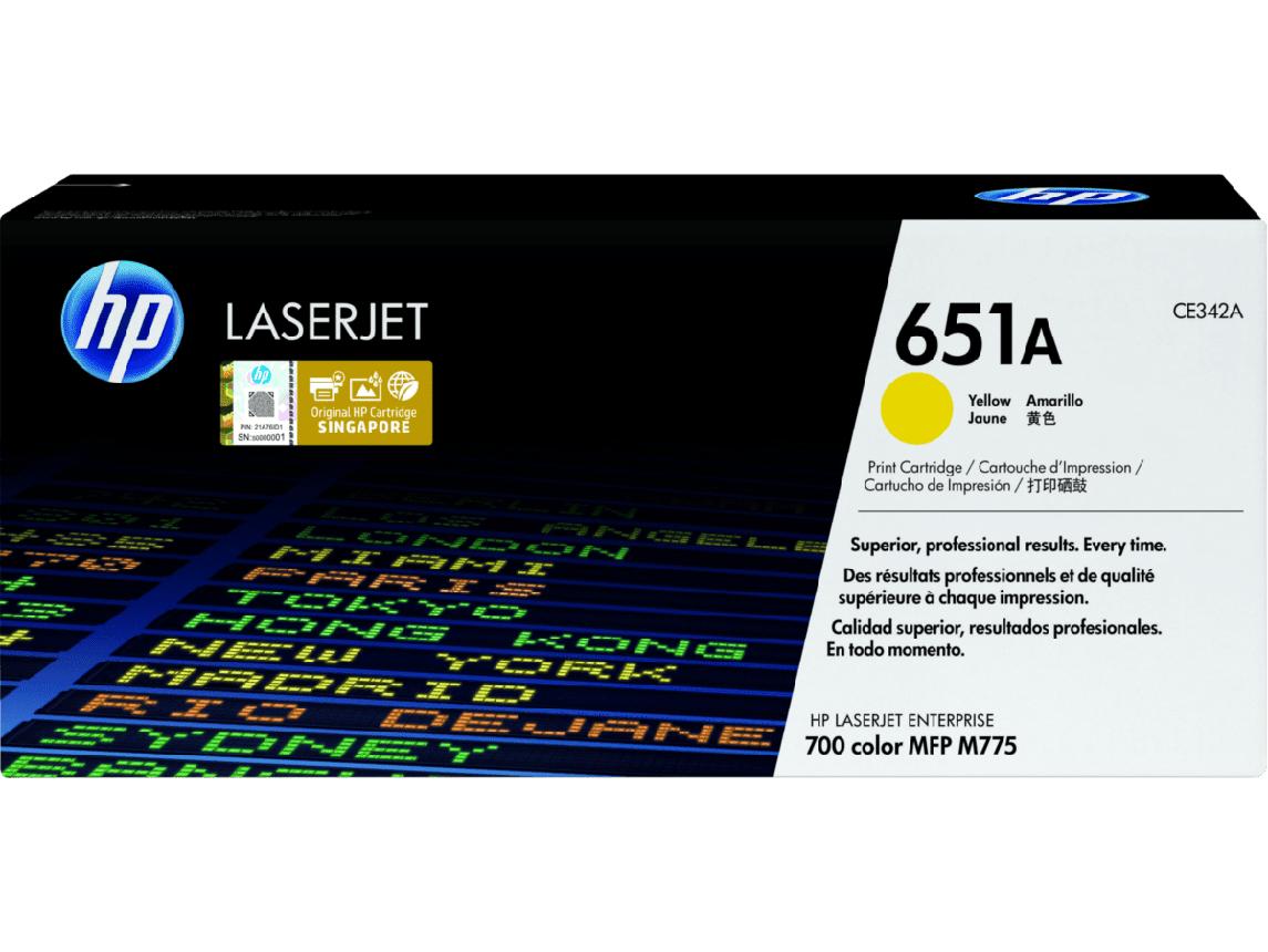 Toner HP 651A Yellow CE342A Original Haute Qualité pour LaserJet Enterprise